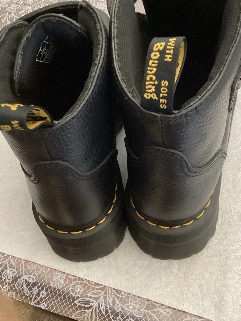 Dr. Martens woman Black Leather Strap & Buckle Ankle Boots